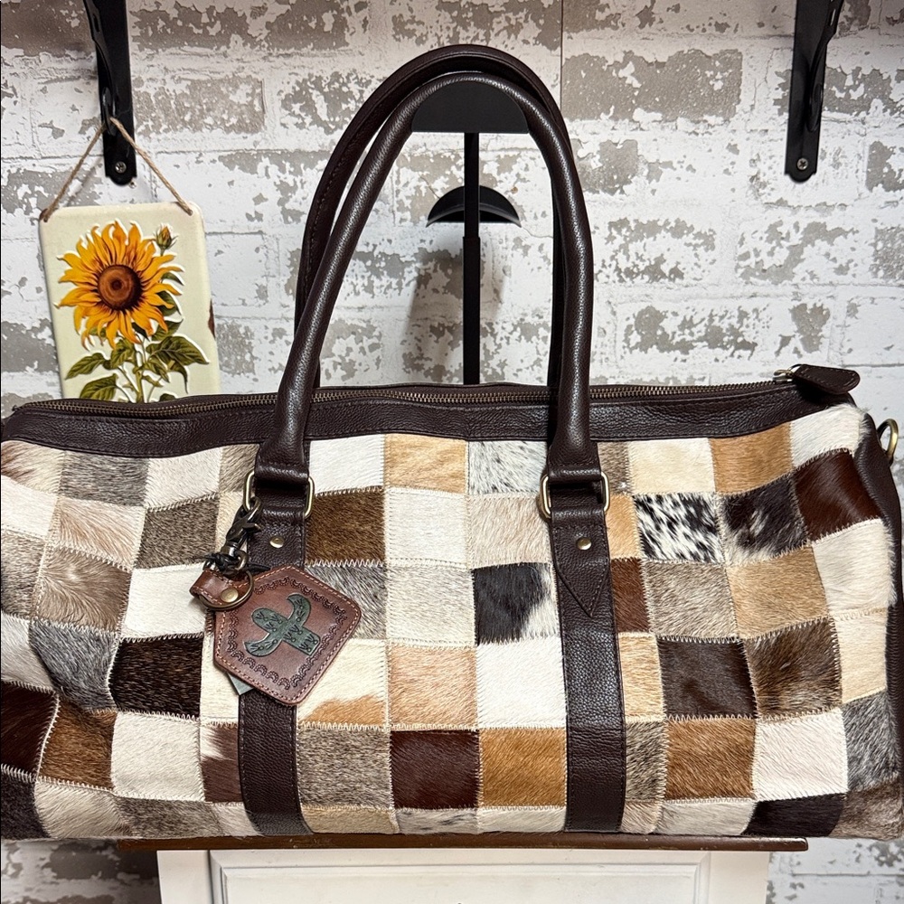 Patchwork Leather Travel Bag